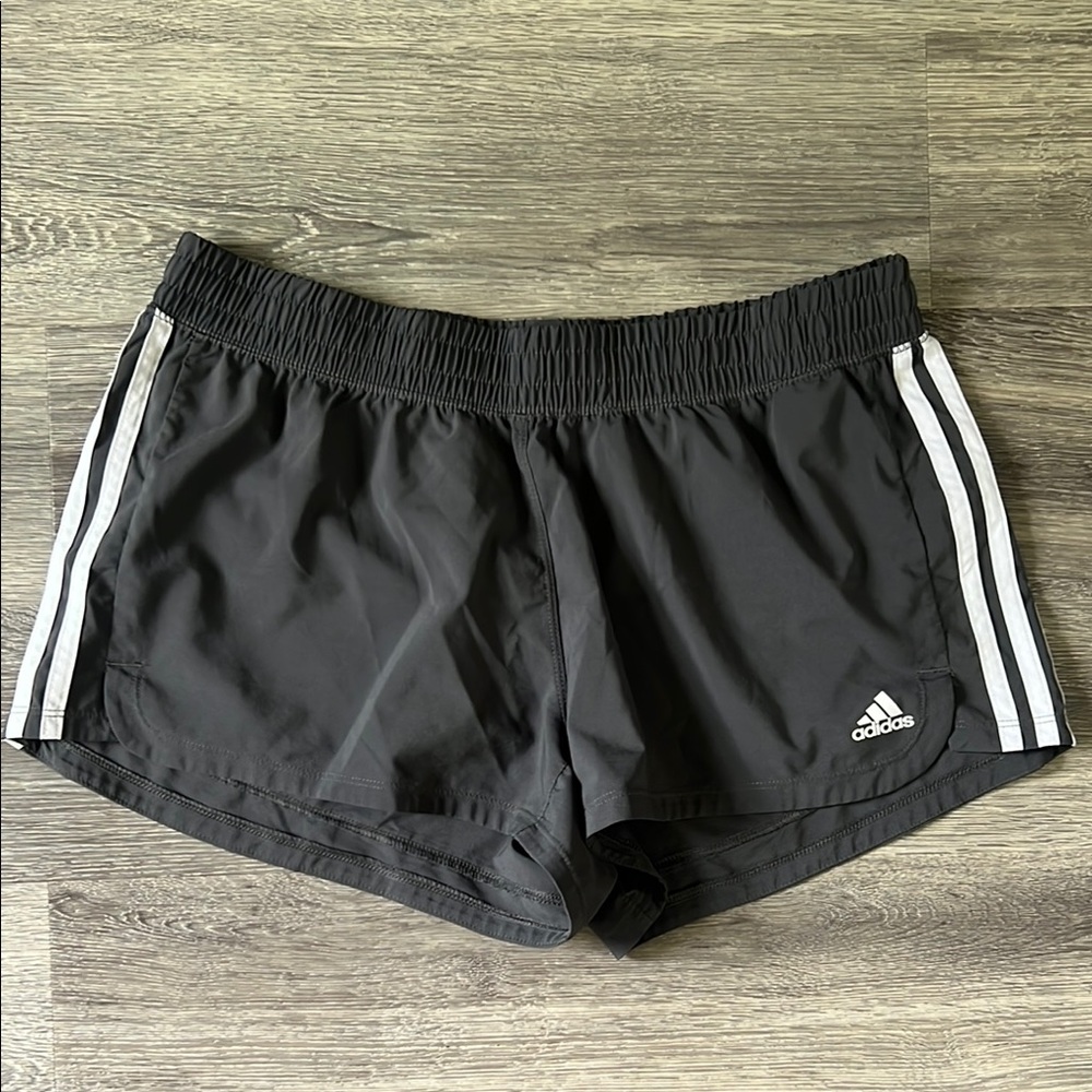 Adidas Black Athletic Shorts with Three Stripes